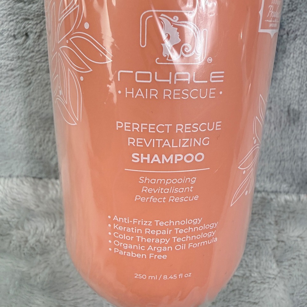 Royale Hair Rescue Perfect Rescue Revitalizing Shampoo 8.45oz Argan Oil Keratin